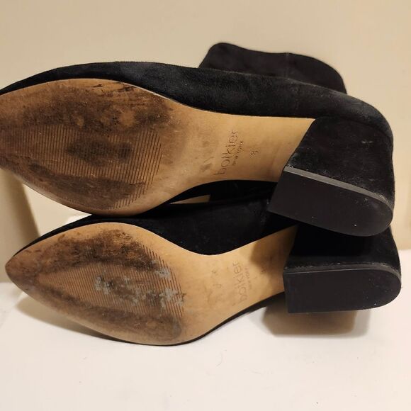 Botkier "Sasha" Black Luxe Suede Chunk Heel Ankle Boots sz.8 MSRP $265 - Picture 9 of 10